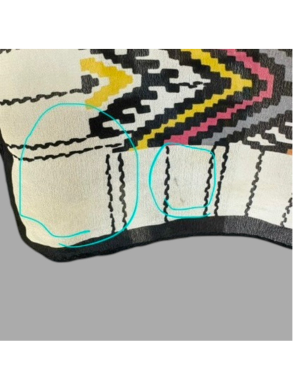 Vintage 70s Katja for XIIX Karat Katacrepe Scarf Geometric SW Chevron Silk Japan - Picture 7 of 13